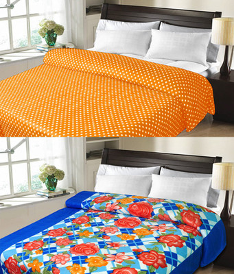 

Sanvi Traders Floral Double Blanket(Microfiber, Multicolor)