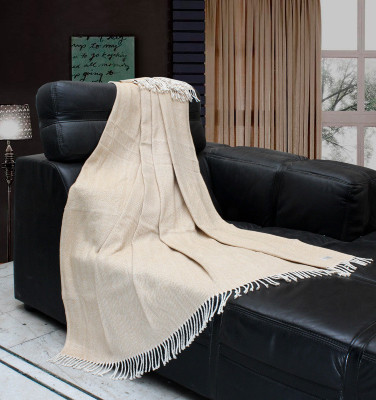 

Sferra Plain  Throw(Microfiber, Taupe