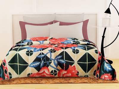 

Story@Home Floral  Coral Blanket(Polyester, Red