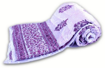 SVT Floral Double Quilt for  Heavy Winter(Silk, Purple)