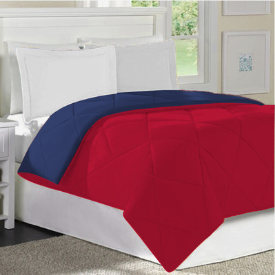 

Home Bee USA Plain  Comforter(Microfiber, Navy Red