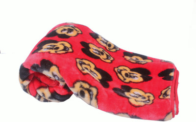 

Aransa Cartoon  Mink Blanket(Polyester, Red