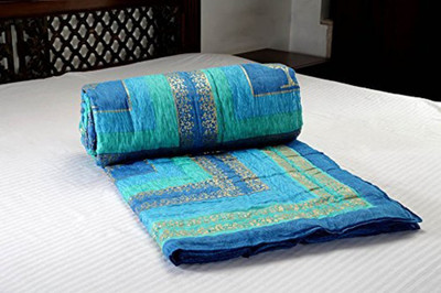 

ezra Floral  Comforter(Microfiber, sky blue