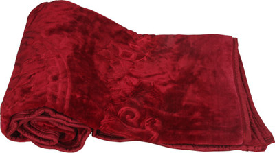StyleStopper Plain  Mink Blanket(Microfiber, Maroon