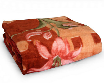 Buy Radhika Creation Floral Double Mink Blanket Microfiber Purple