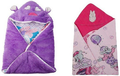 

Utc Garments Cartoon  Hooded Baby Blanket(Microfiber, Purple, Red, Pink, White, Darkpink, Blue, Blue;darkpink;pink;purple;red;white