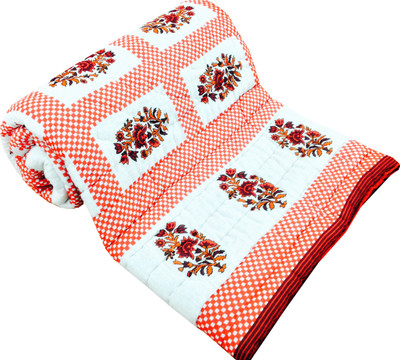 

Shopping Rajasthan Floral  Comforter(Cotton, Orange