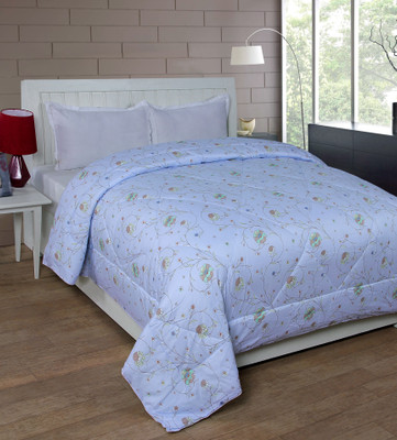 

Shivalik Floral  Comforter(Microfiber, Light Blue