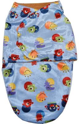 

Baby Bucket Cartoon  Swadding Baby Blanket(Microfiber, Blue