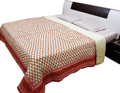 

Halowishes Floral Double Comforter(Cotton, Multicolor)
