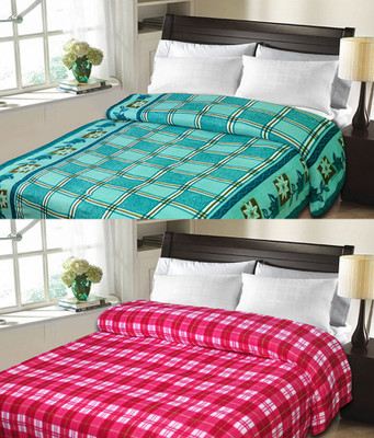 

Sanvi Traders Floral Double Blanket(Microfiber, Multicolor)
