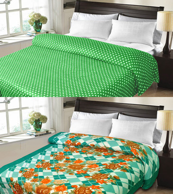 

Sanvi Traders Floral Double Blanket(Microfiber, Multicolor)