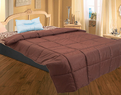 35% OFF on Zikrak Exim Checkered Single Comforter(Microfiber, Brown)