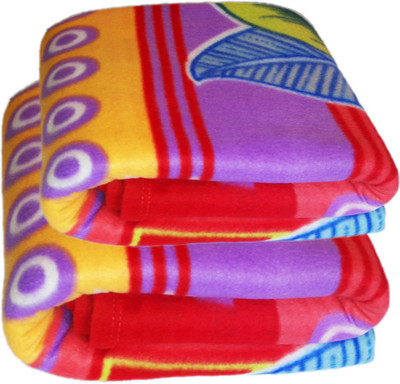

Livingcreation Printed Double Coral Blanket(Polyester, Multicolor)