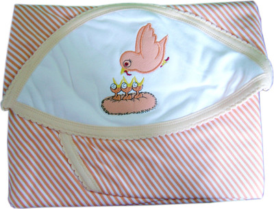 1% OFF on Tiny Care Checkered Single Blanket(Cotton, Orange)