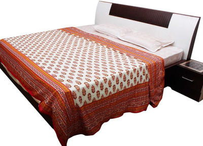 

Halowishes Floral  Comforter(Cotton, Orange