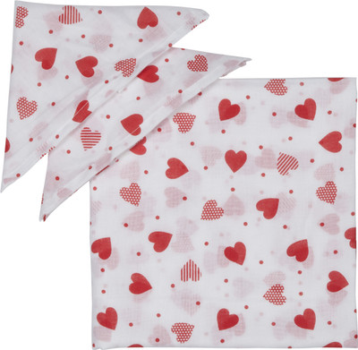 

Brother Baby Motifs  Swadding Baby Blanket(Microfiber, white with red