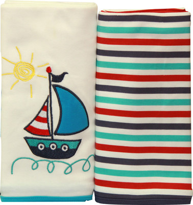 

Kiwi Printed  Swadding Baby Blanket(Microfiber, Blue