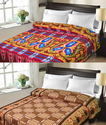 

Sanvi Traders Floral Double Blanket(Microfiber, Multicolor)