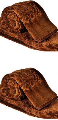 

YNA Plain  Mink Blanket(Polyester, Brown