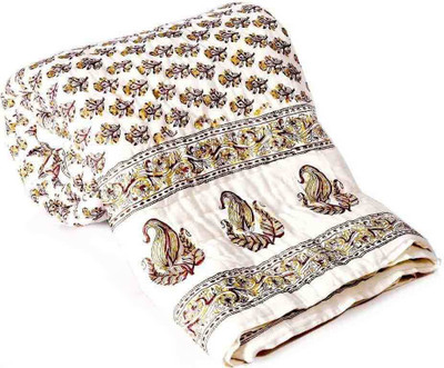 

Kaarigar Printed Double Comforter(Cotton, Off White)