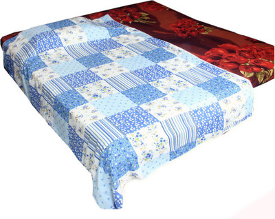

Kuber Industries Floral  Dohar(Microfiber, White