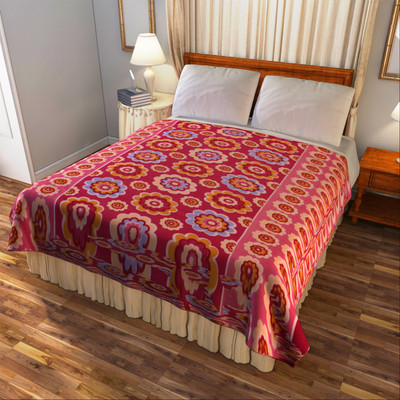 

Bombay Dyeing Floral Double Blanket(Microfiber, Multicolor)