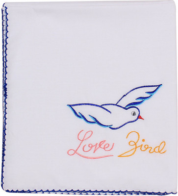 

Ole Baby Embroidered  Swadding Baby Blanket(Cotton, Blue