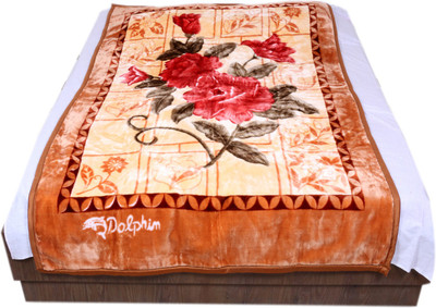 

IndiWeaves Floral  Mink Blanket(Polyester, Beige
