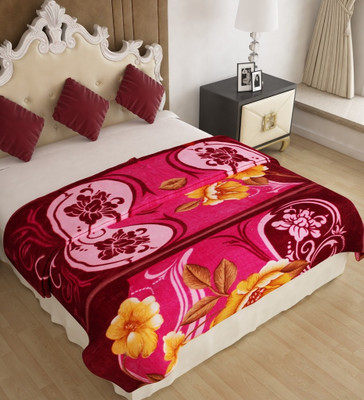 

Home Candy Floral  Mink Blanket(Microfiber, Multicolor