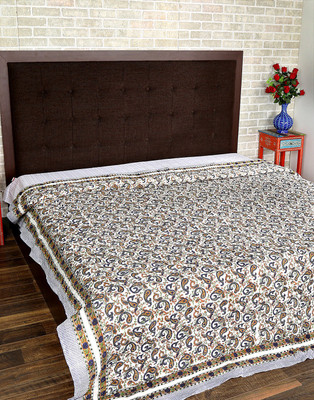 

Rajrang Paisley Double Comforter(Cotton, White)