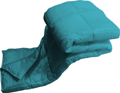 22% OFF on Zikrak Exim Checkered Single Dohar(Plyester, Turquise)