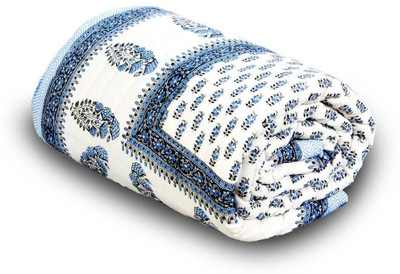 57% OFF on Little India Floral Double Quilt(Blue) 57% OFF on Little India Floral Double Quilt(Blue)