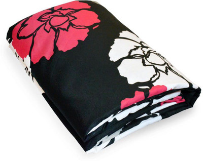 

Bright Cotton Floral Single, Crib Blanket(Microfiber, Black)