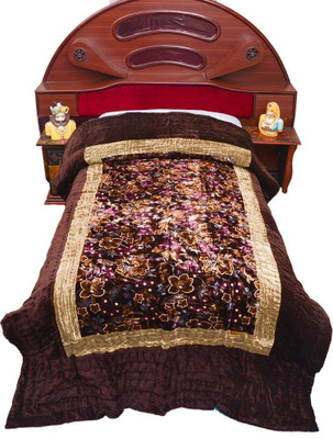 50% OFF on Home India Floral Single Quilt(Brown)