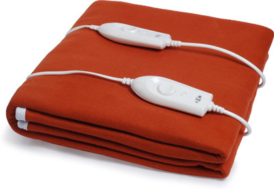 EXPRESSIONS Plain  Electric Blanket(Polyester, Orange