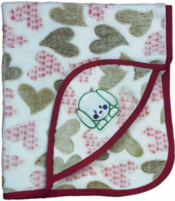 

Brandonn Polka  Hooded Baby Blanket(Microfiber, Peach