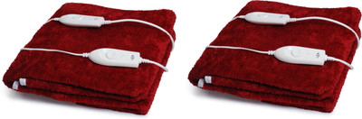 

EXPRESSIONS Plain  Electric Blanket(Polyester, Maroon