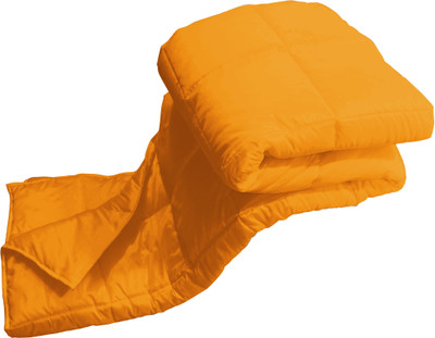 35% OFF on Zikrak Exim Checkered Single Quilt(Orange)