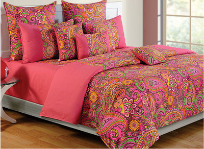 40% OFF on Swayam 180 TC Cotton Double Printed Bedsheet(1 Bedsheet, 2 Pillow Covers, Pink, Green, Orange) 40% OFF on Swayam 180 TC Cotton Double Printed Bedsheet(1 Bedsheet, 2 Pillow Covers, Pink, Green, Orange)