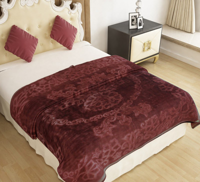 

Home Candy Floral  Mink Blanket(Microfiber, Purple