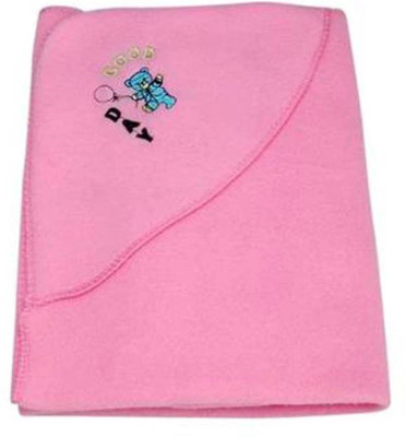 Gargshope Plain, Cartoon  Hooded Baby Blanket(Polyester, Pink