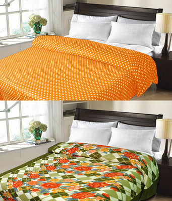 

Sanvi Traders Floral Double Blanket(Microfiber, Multicolor)