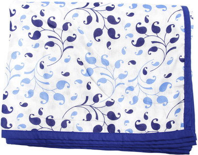 

Coco Bee Printed Queen Dohar(Cotton, Blue)