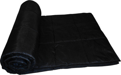 35% OFF on Zikrak Exim Checkered Single Quilt(Poly Dupiony, Black)