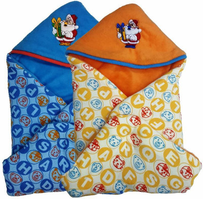 

Brandonn Polka  Hooded Baby Blanket(Microfiber, Cream