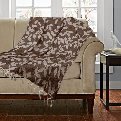 

Saral Home Abstract  Throw(Cotton, Brown