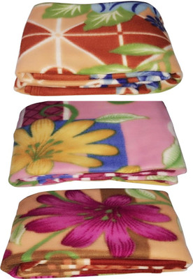 

Galaxy Floral Single Coral Blanket(Microfiber, Multicolor)