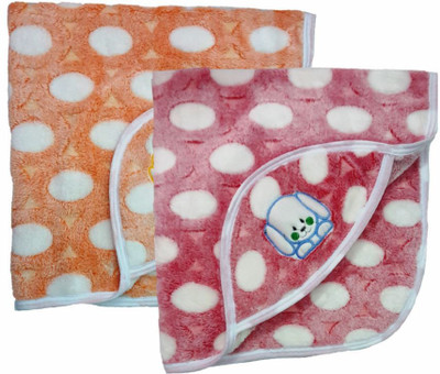 

Brandonn Polka  Hooded Baby Blanket(Microfiber, Multicolor