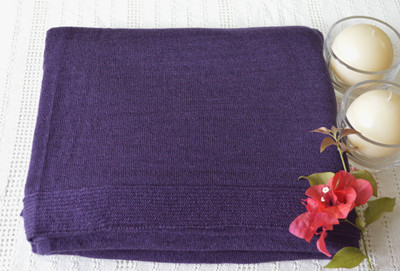 25% OFF on Colors For Living Plain Single Throw Purple(1 Throw)